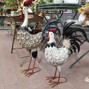 GALLO IN METALLO COLORATO